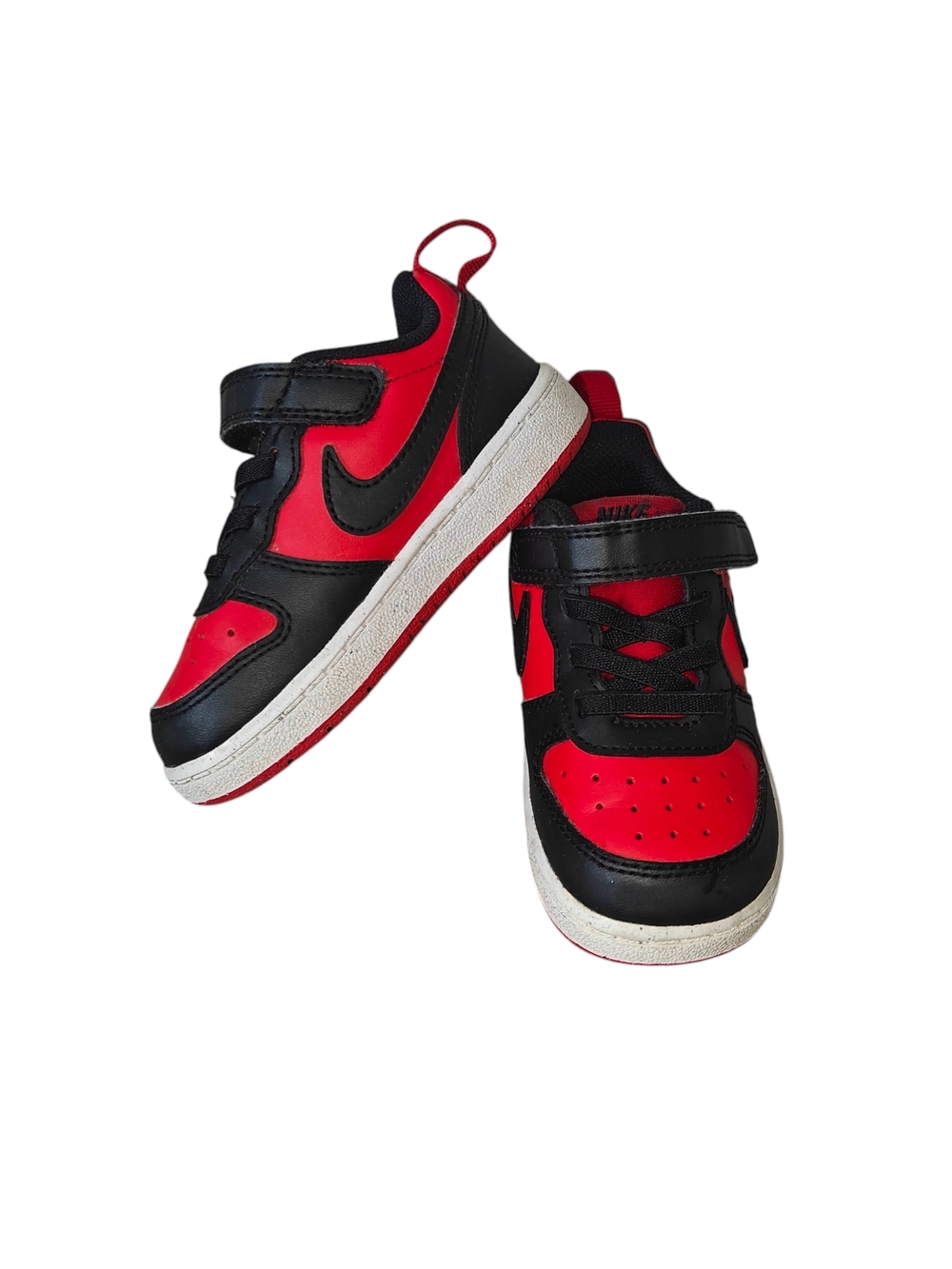 Nike Court Borough Low Recraft TD Sneakers in a Black and Red Size 7c